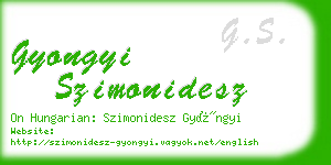 gyongyi szimonidesz business card